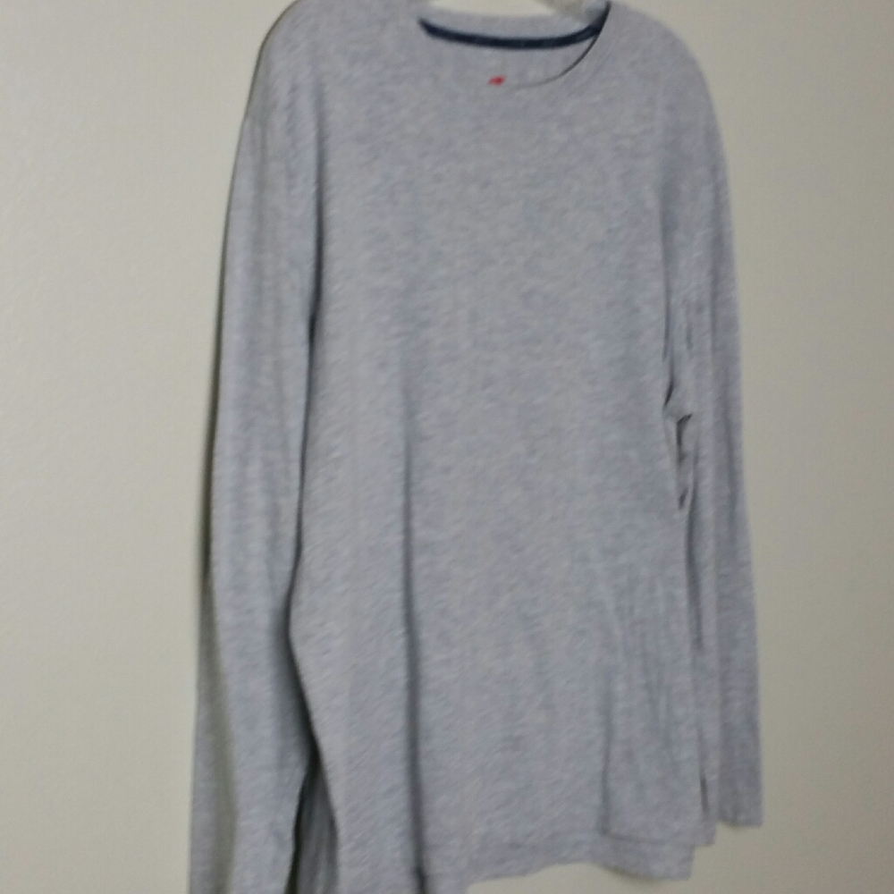 Hanes Gray Long Sleeve Tee Shirt size XL